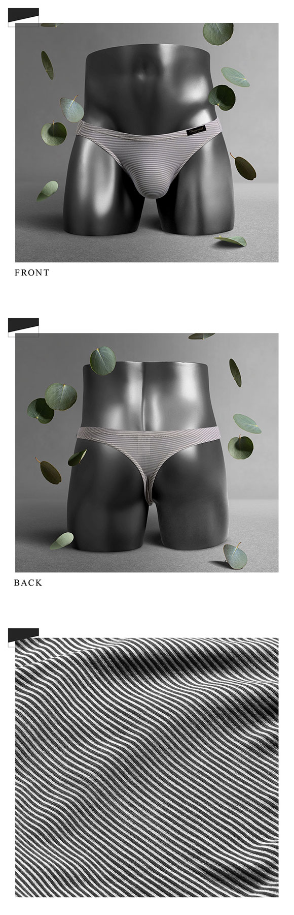 グレイブボールトGravevault × SHIROHATO 別注 naturale bande Tバック ビキニ メンズ M L