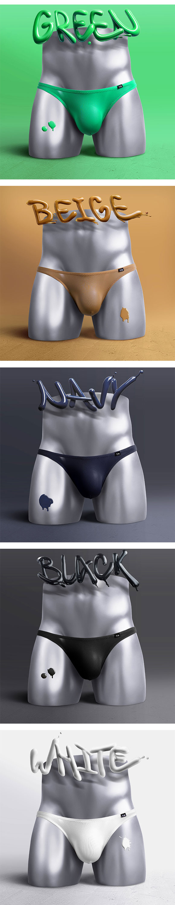 ティーエム コレクション TM collection × SHIROHATO コラボ STRIKESKIN ビキニ ブリーフ フルバック もっこりスタイル M L LL