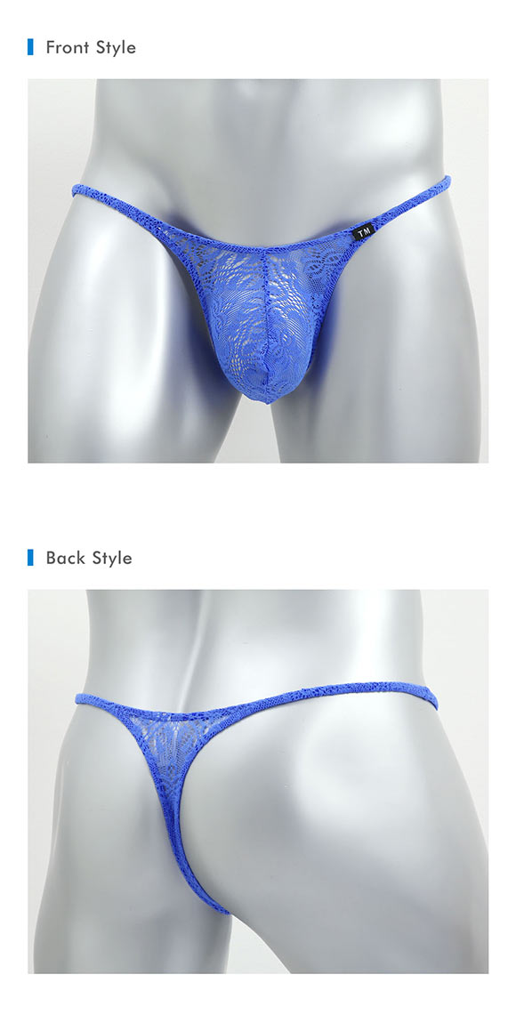 ティーエム コレクション Soft woolly lace もっこりシャープ Tバック TB M メンズ ビキニ Gスト TM collection