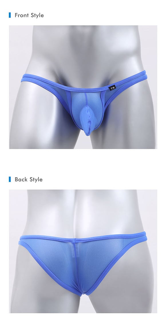 ティーエム コレクション Clearskin MAX Bulge カップぷっくり ビキニ M 透け メンズ バルジ ハーフバック ブリーフ セクシー 前閉じ