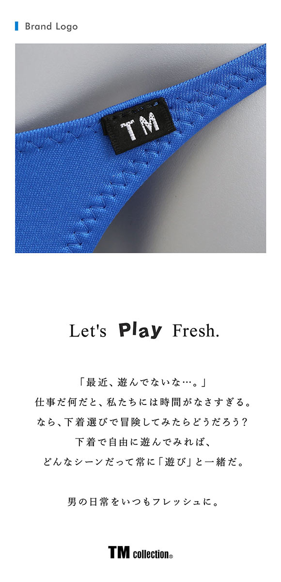 ティーエム コレクション 水着素材 sexy ML メンズ 前とじ Tバック TM collection