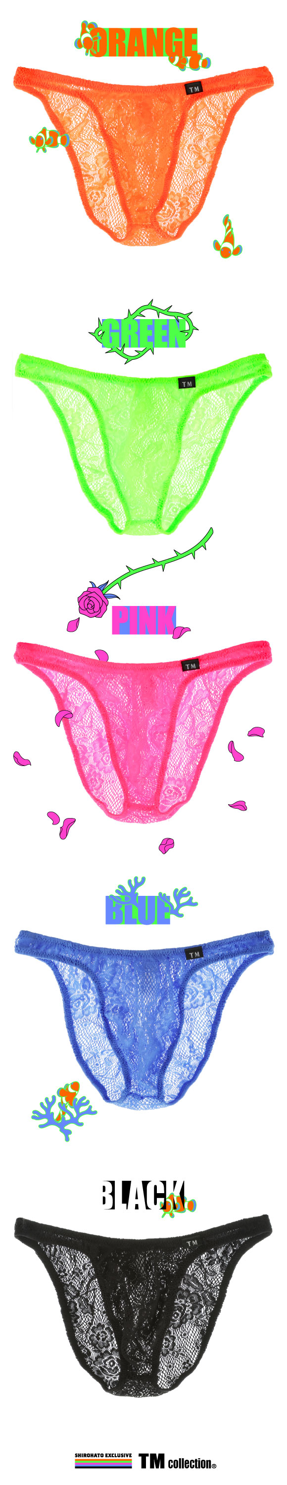 ティーエム コレクション TM collection × SHIROHATO コラボ ウーリーレース 股下細め ハーフバック ビキニ M L LL