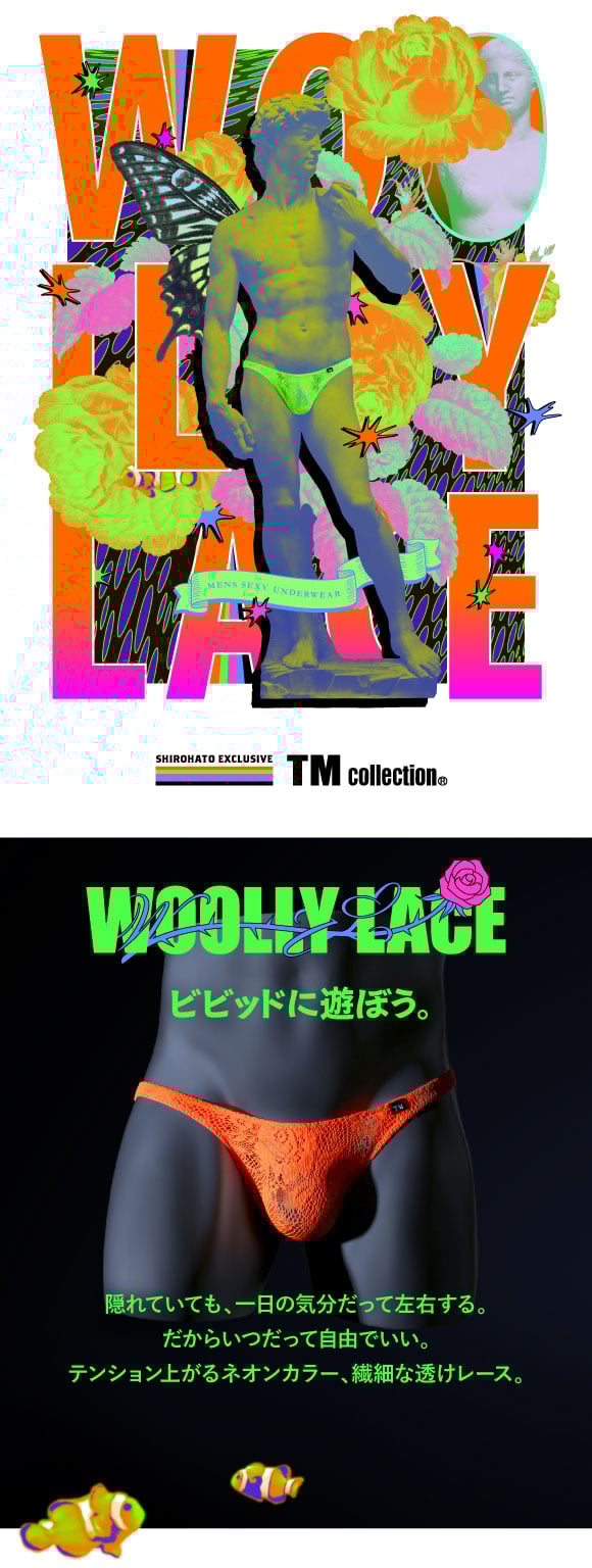 ティーエム コレクション TM collection × SHIROHATO コラボ ウーリーレース 股下細め Tバック ビキニ M L LL