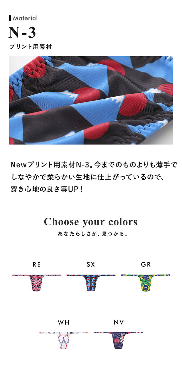 ティーエム コレクション N-3 National Flag ハギナシシャープ Tバック ビキニ メンズ TM collection
