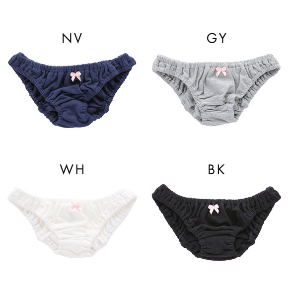 シャワーヘッド ショーツ白黒 L2枚 ユニセックス PLAY Lyocell 超ローライズインゴムキュートショーツ