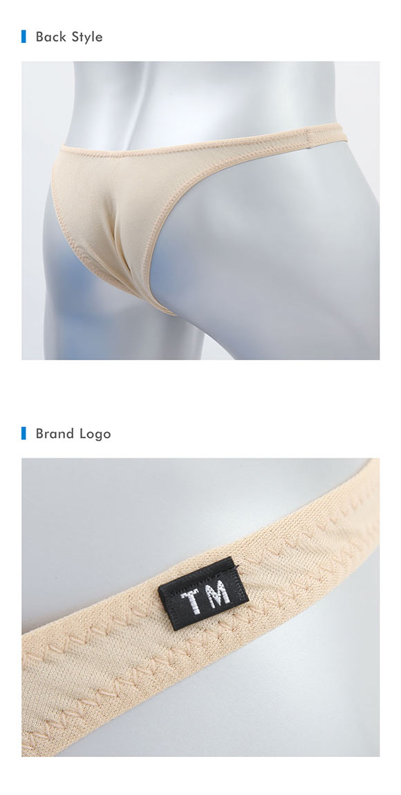 ティーエム コレクション TM collection ガーゼ調2way ツノ型 ハーフバック ML メンズ 前とじ ビキニ 日本製