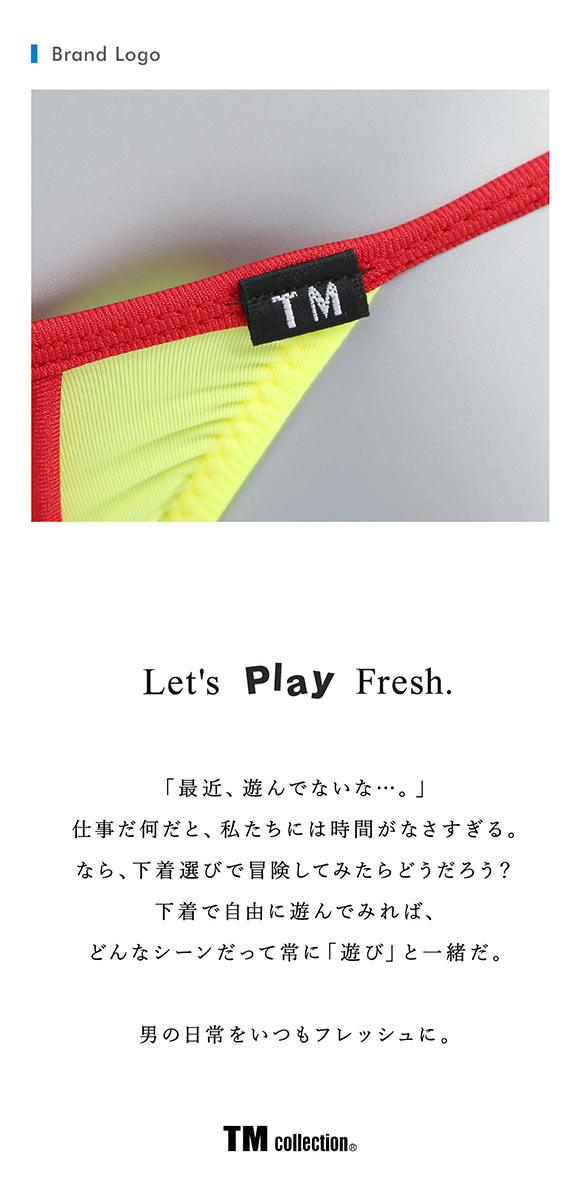 ティーエム コレクション STRIKESKIN×WET Hammer Accent Tバック M もっこり メンズ 前とじ ビキニ 日本製 TM collection