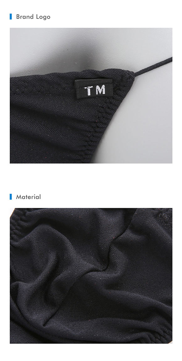 ティーエム コレクション ガーゼ調2WAY 極細丸ゴム Vカット Tバック メンズ ビキニ TM collection