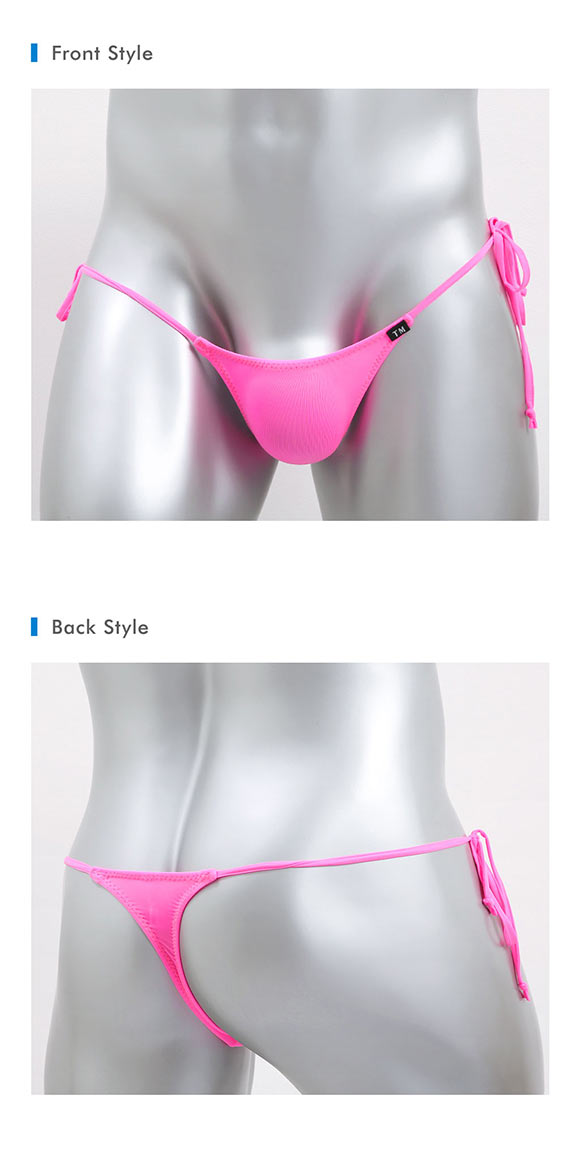 ティーエム コレクション STRIKESKIN side ribbon Tバック ビキニ メンズ ブリーフ 前とじ TM collection