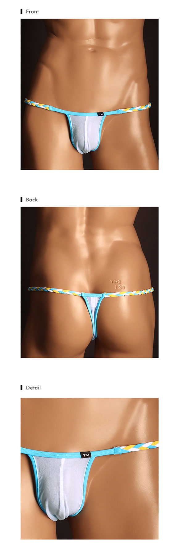 ティーエム コレクション Powernet 三つ編み TB Tバック メンズ TM collection 日本製