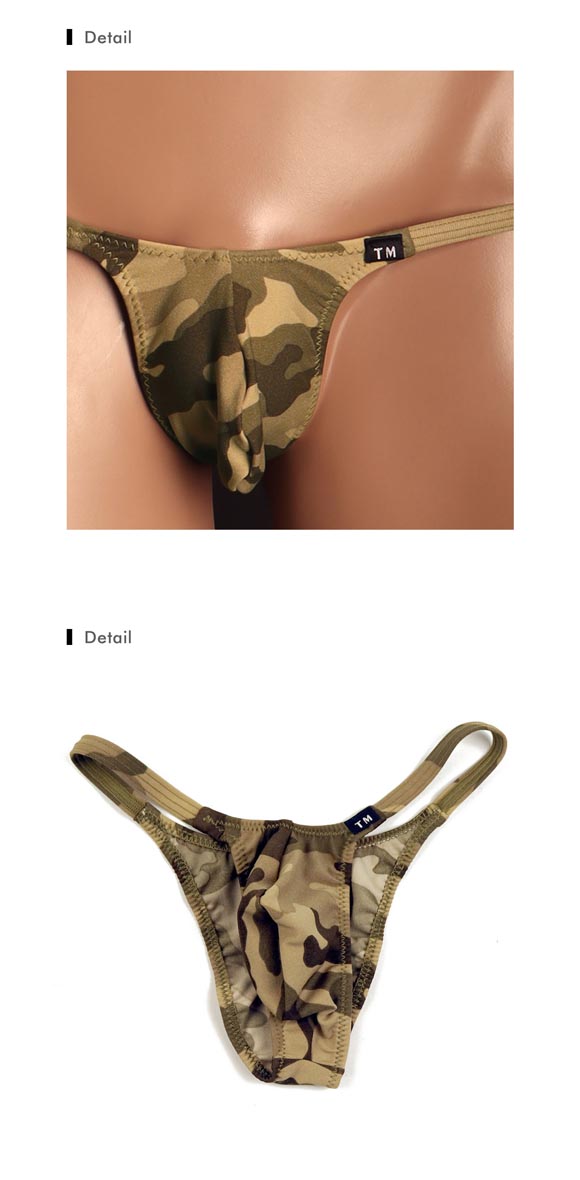 ティーエム コレクション Camouflage Bulge style side string HB ハーフバック ビキニ メンズ 日本製 TM collection