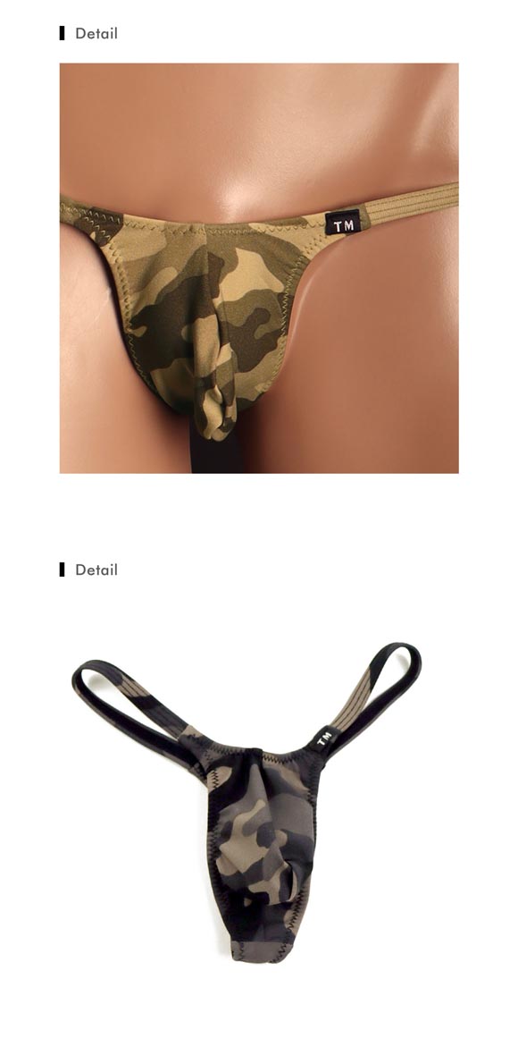 ティーエム コレクション Camouflage Bulge style side string TB Tバック ビキニ メンズ 日本製 TM collection