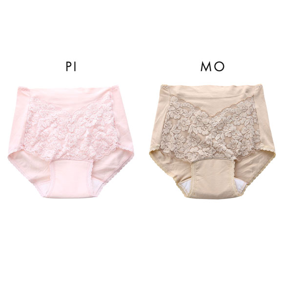 失禁対応 安心ショーツ 吸水布付き 消臭制菌 レース