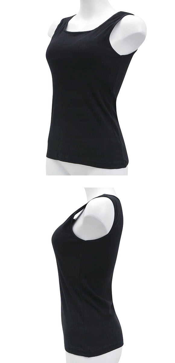 素肌にやさしくフィット カップ付き タンクトップ インナー レディース 綿100％ ブラトップ M L LL 3L