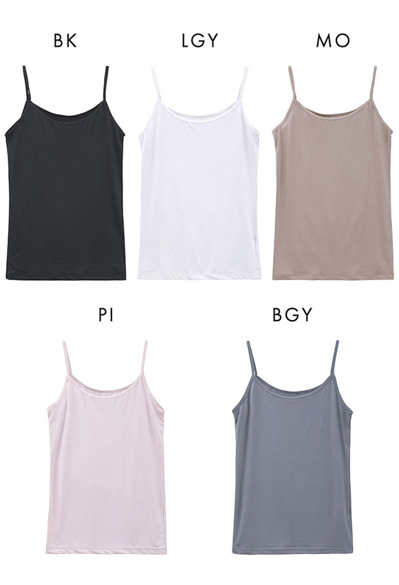 DRY WISH 冷感 キャミソール インナー M L LL 吸汗速乾 接触冷感 UVカット ストレッチ ひんやり 熱中症対策 冷たい