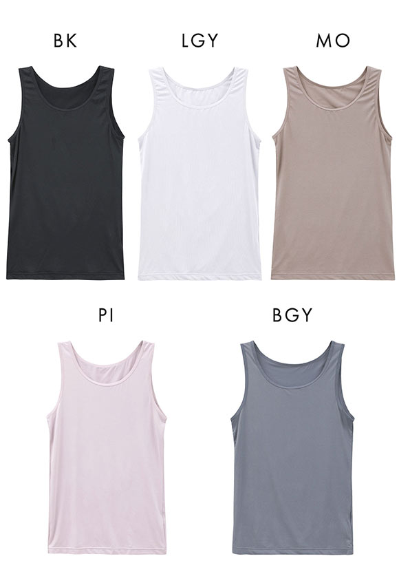 DRY WISH 冷感 タンクトップ インナー M L LL 吸汗速乾 接触冷感 UVカット ストレッチ ひんやり 熱中症対策 汗対策