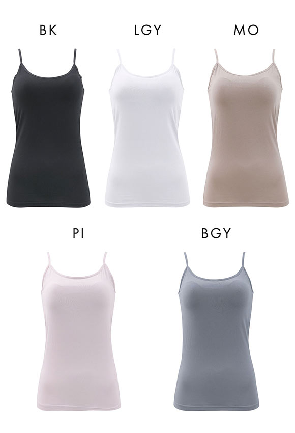 DRY WISH 冷感 カップ付キャミソール インナー M L LL 吸汗速乾 接触冷感 UVカット ストレッチ ひんやり 熱中症対策