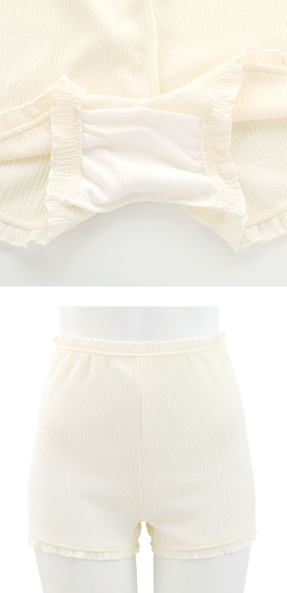 お家リラックス ショートパンツ M L LL 1分丈 パジャマ ペチパン ステテコ インナーボトム 涼感シワ加工 速乾 冷感