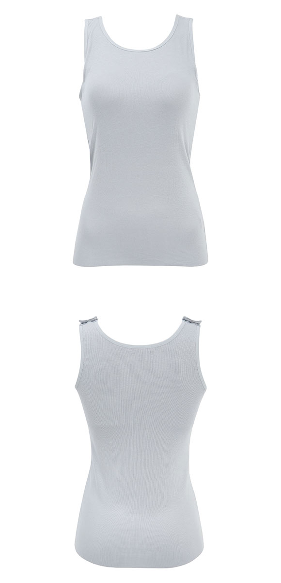 肩ボタンでブラ位置調整 私にフィットするブラトップ 接触冷感 ブラ内蔵タンクトップ M L LL ノンワイヤーブラ ワイヤレス なめらか