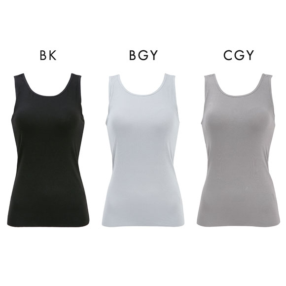 肩ボタンでブラ位置調整 私にフィットするブラトップ 接触冷感 ブラ内蔵タンクトップ M L LL ノンワイヤーブラ ワイヤレス なめらか