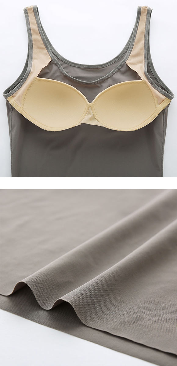 ボディラインをスリムに見せる ブラトップ カップ付き タンクトップ ボディシェイパー M L LL インナー 着やせ