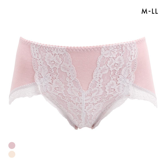 フィニー 綿混バックレース ショーツ スタンダード M L LL はきこみ