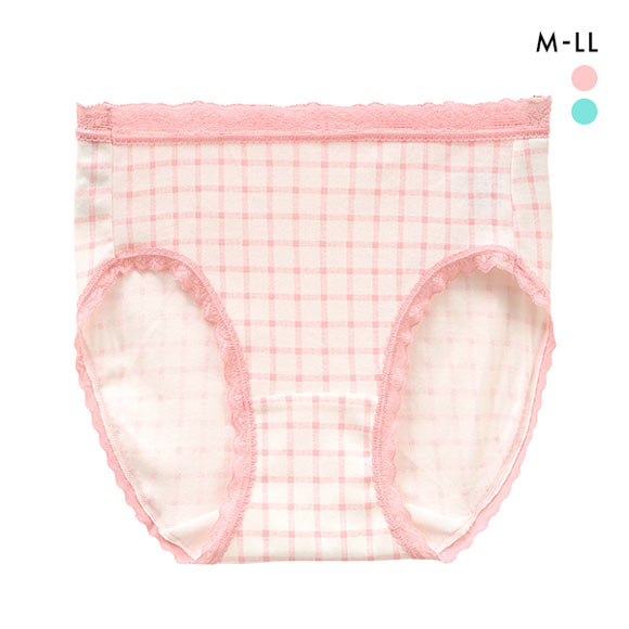 綿100％ ショーツ M L LL スタンダード チェック柄 大きいサイズ 単品 コットン100 まとめ買い プチプラ