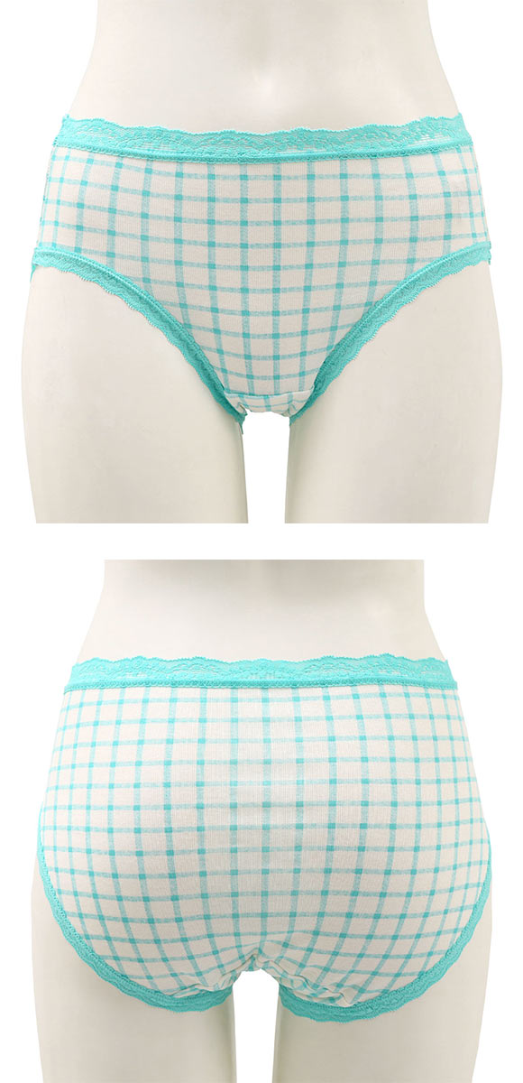 綿100％ ショーツ M L LL スタンダード チェック柄 大きいサイズ 単品 コットン100 まとめ買い プチプラ