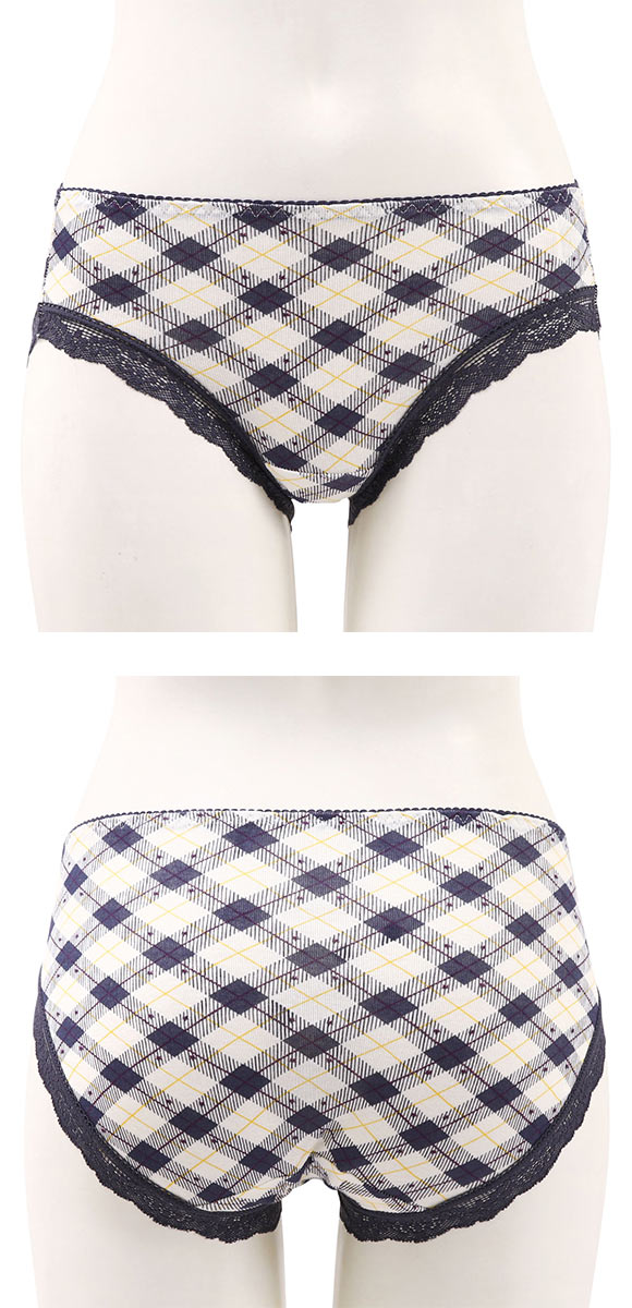 綿100％ ショーツ スタンダード M L LL チェック柄 大きいサイズ 単品 コットン100 まとめ買い プチプラ