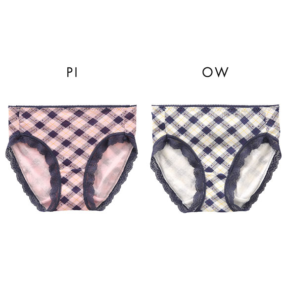 綿100％ ショーツ スタンダード M L LL チェック柄 大きいサイズ 単品 コットン100 まとめ買い プチプラ