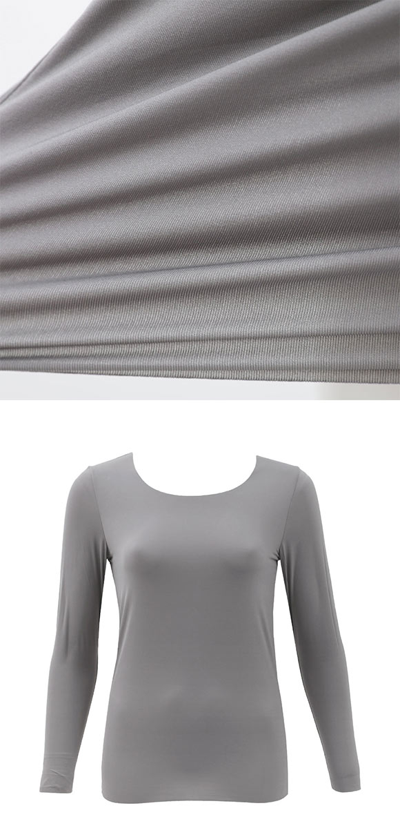 しっとり椿オイル 潤い保湿インナー 8分袖 長袖 M L LL ストレッチ ひびきにくい フィット 抗菌防臭 保温 あったか 温活 軽量