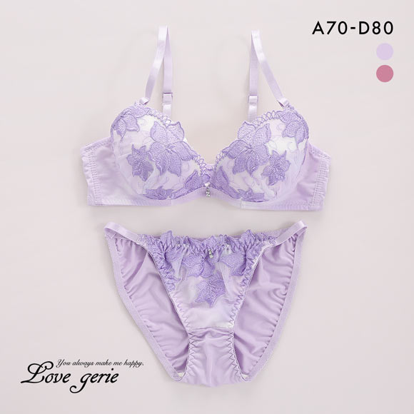 ラブジェリー フローラルリリー ブラセット ABCD 盛り胸 Wパッド 谷間