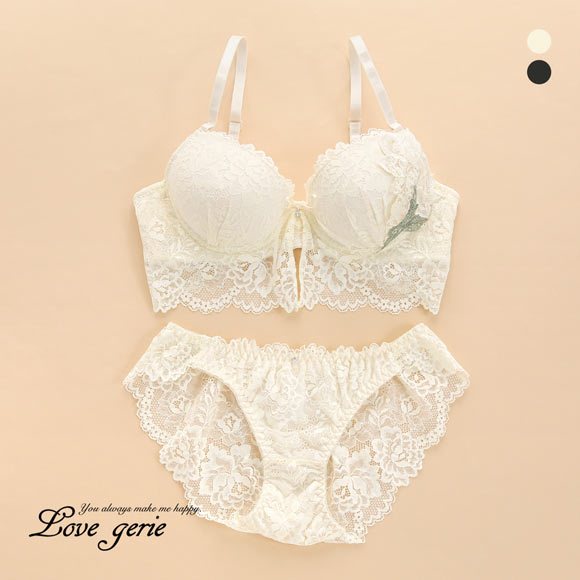 ラブジェリー エレガントローズ ジレ風 ブラセット ABCD 谷間ブラ 脇