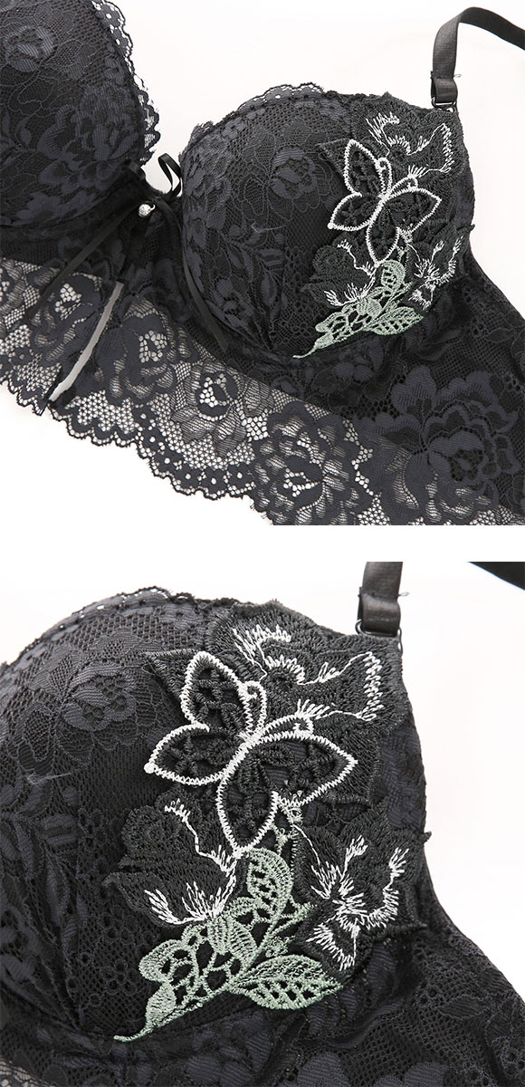 ラブジェリー エレガントローズ ジレ風 ブラセット ABCD 谷間ブラ 脇