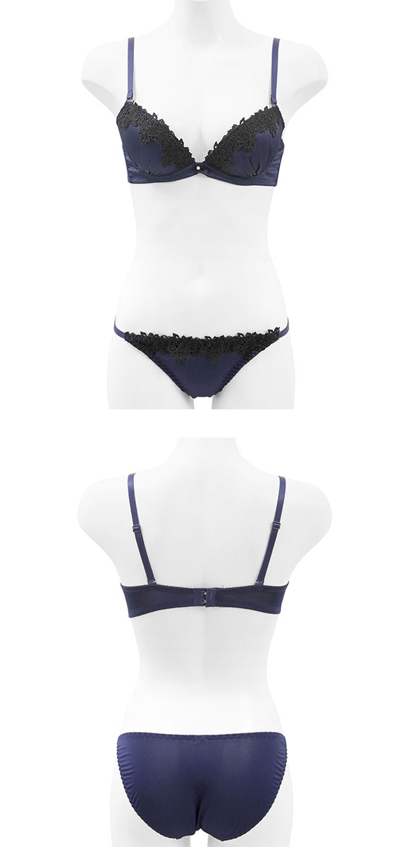 ラブジェリー ロージーマットサテン ブラセット ABCD 谷間ブラ 脇寄せ Wパッド 盛り胸 Love gerie