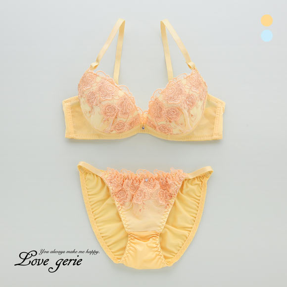 ラブジェリー メルトローズ ブラセット ABCD 盛り胸 Wパッド 谷間ブラ バストアップ ブラジャー ショーツ セット Love gerie