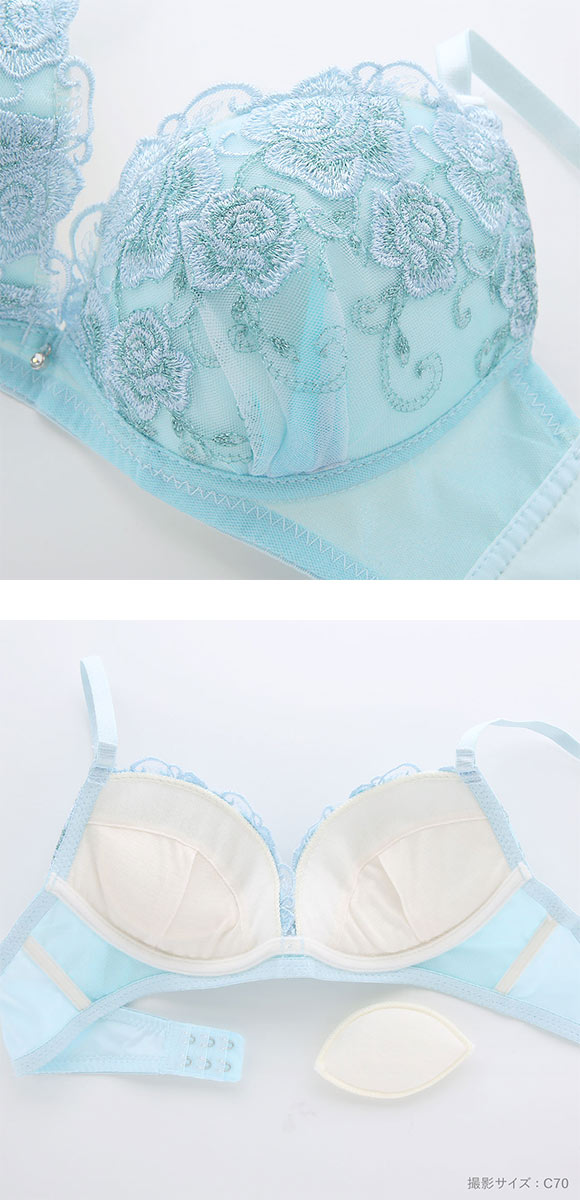 ラブジェリー メルトローズ ブラセット ABCD 盛り胸 Wパッド 谷間ブラ バストアップ ブラジャー ショーツ セット Love gerie