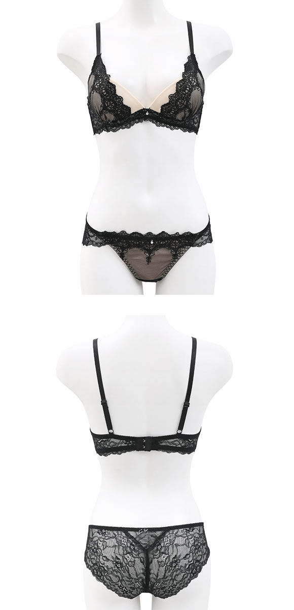 ラブジェリー ノワールコンチネンタル ブラセット ABCD 盛り胸 Wパッド