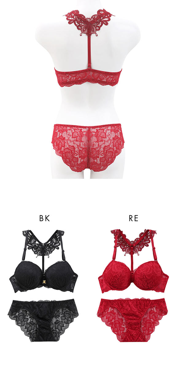 レースタイプブラ基本3点セット fran de lingerie ブラジャー ショーツセット ブラ＆ショーツ