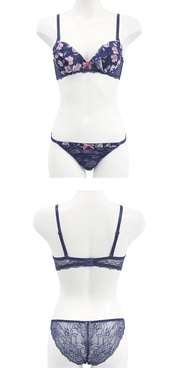 ラブジェリー フラワーガーデン ブラセット ABCD 盛り胸 Wパッド 厚盛り 谷間ブラ バストアップ 脇寄せ Love gerie