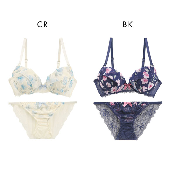 ラブジェリー フラワーガーデン ブラセット ABCD 盛り胸 Wパッド 厚盛り 谷間ブラ バストアップ 脇寄せ Love gerie