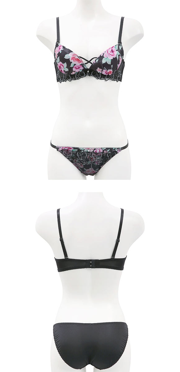 ラブジェリー ローズガーデン ブラセット ABCD 盛り胸 Wパッド 谷間ブラ バストアップ ブラジャー ショーツ セット