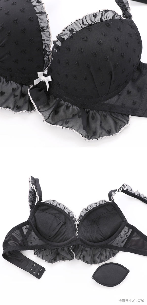 ラブジェリー ドーリーメロウハート ブラセット EF 大きいサイズ グラマー 盛り胸 Wパッド ブラジャー ショーツ セット Love gerie