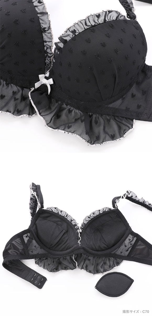 ラブジェリー ドーリーメロウハート ブラセット EF 大きいサイズ グラマー 盛り胸 Wパッド ブラジャー ショーツ セット Love gerie