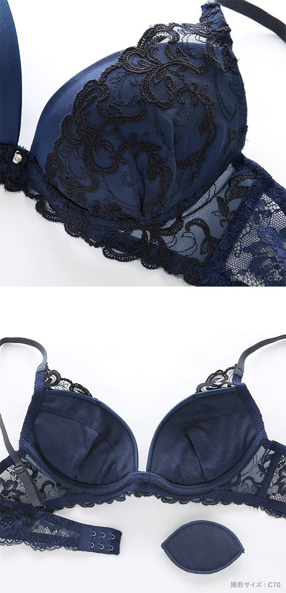 ラブジェリー ドレッシーアイビー ブラセット EF グラマーサイズ 大きいサイズ 盛り胸 Wパッド 谷間ブラ バストアップ ブラジャー ショーツ セット Love gerie
