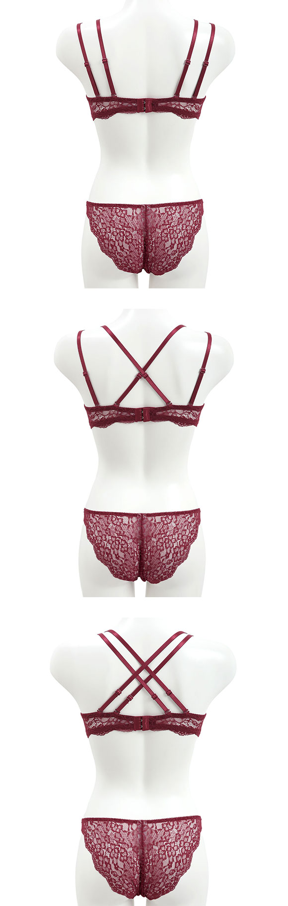 ラブジェリー ロイヤルフラワー ブラセット EF 大きいサイズ グラマー 総レース ブラジャー ショーツ セット Love gerie