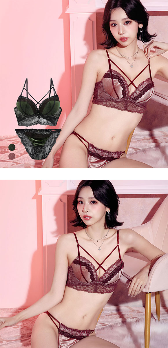 ラブジェリー ベロアレース ブラセット EF 大きいサイズ グラマー 盛り胸 Wパッド 谷間ブラ 総レース バックレース バストアップ ブラジャー