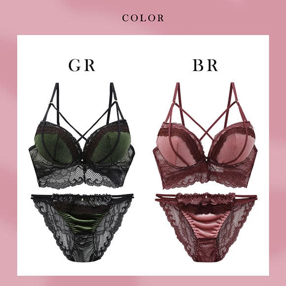 ラブジェリー ベロアレース ブラセット EF 大きいサイズ グラマー 盛り胸 Wパッド 谷間ブラ 総レース バックレース バストアップ ブラジャー