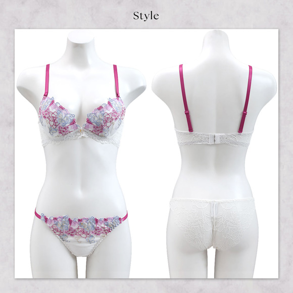 ラブジェリー ロージーバタフライ ブラセット ABCD 盛り胸 Wパッド 谷間ブラ バストアップ L字ワイヤー 脇寄せ Love gerie