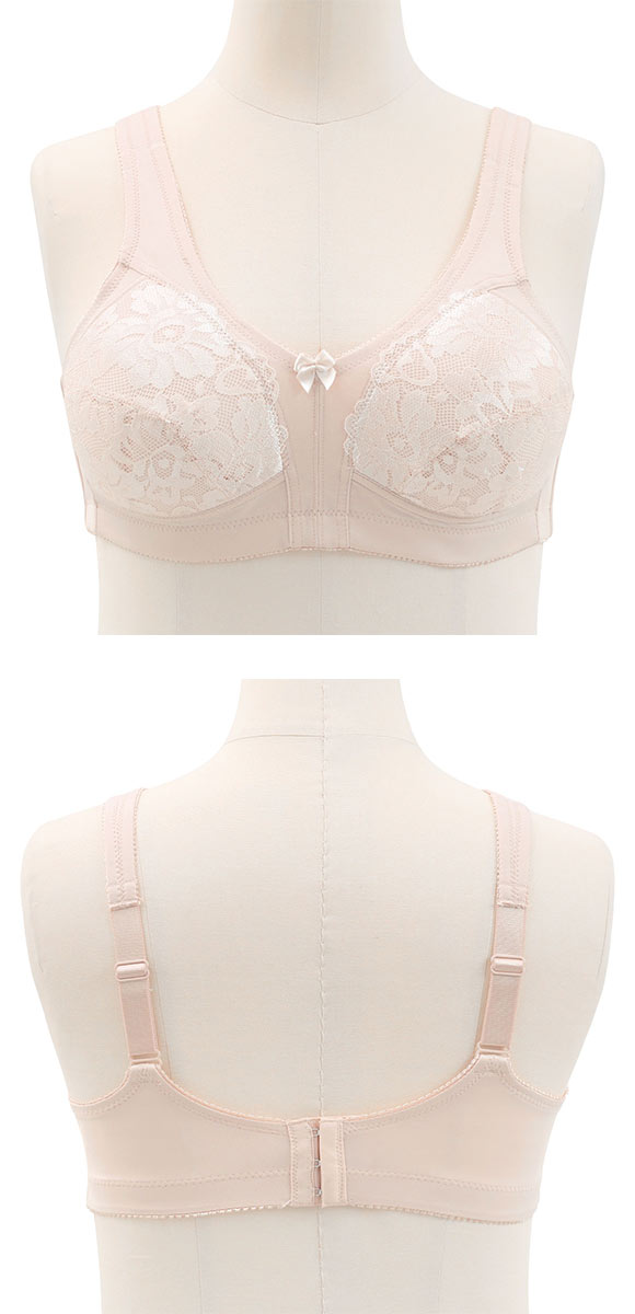 豊かなバストを優しく包む 美胸ノンワイヤーブラ フルカップ ABCD75-90 大きいサイズ グラマー ブラジャー 脇高 ワイヤレスブラ